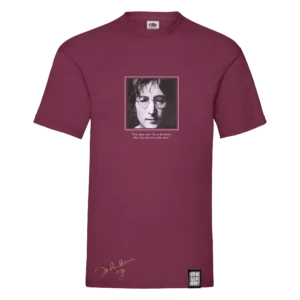 majica-muska-lennon-burgundy-napred muska majica lennon
