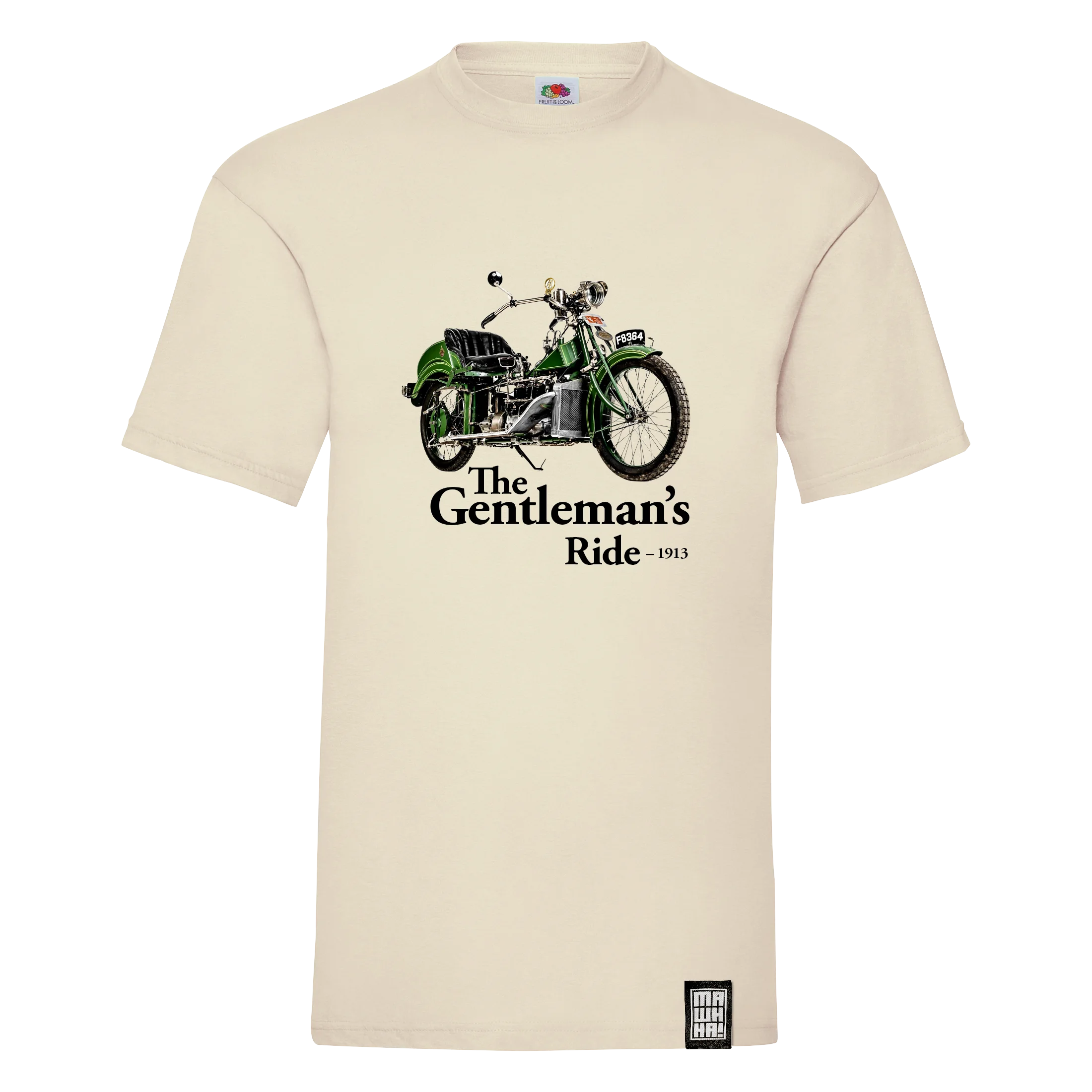 wilkinson-natural-muska Majica sa printom motocikla Wilkinson TMC Four iz 1913. godine u retro stilu