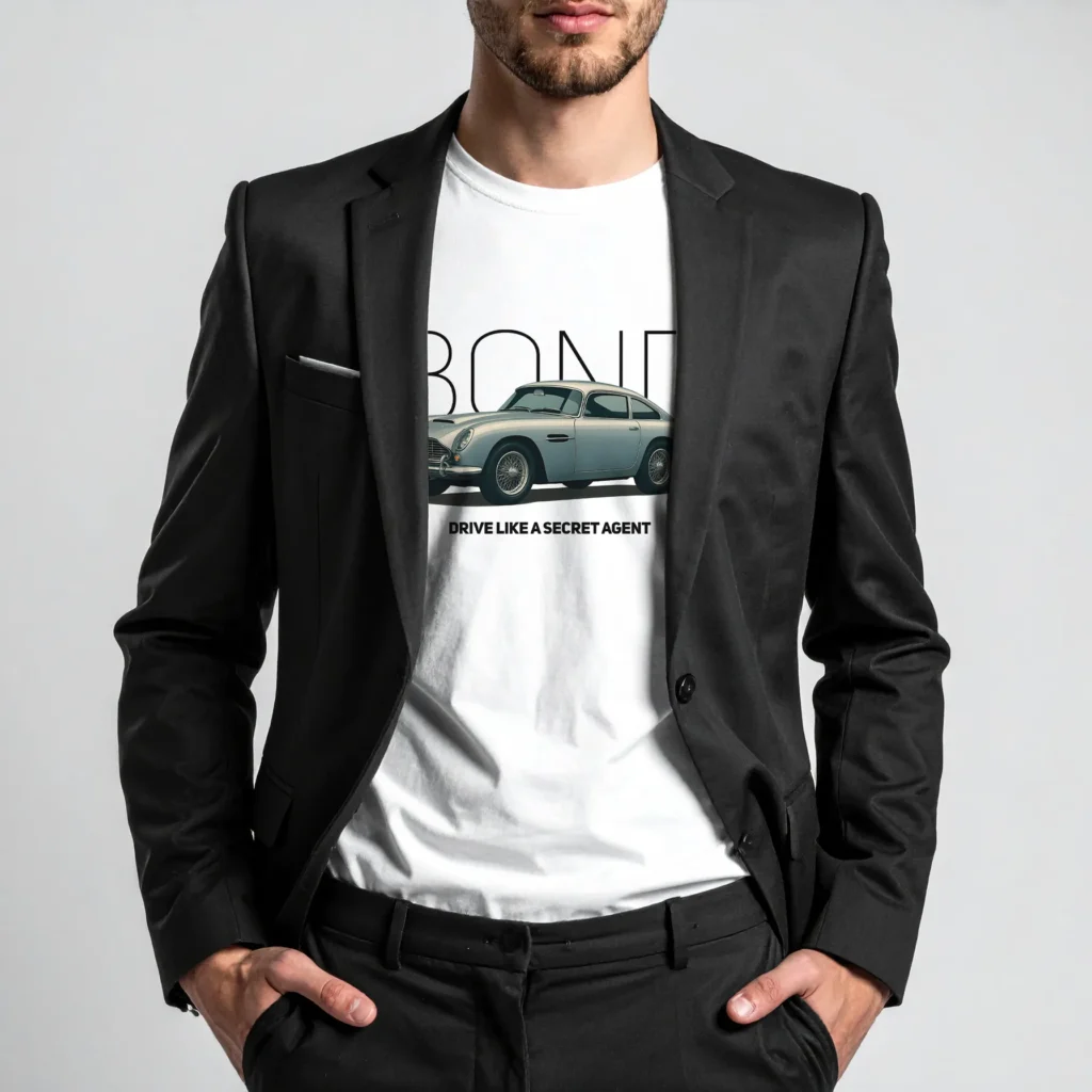 RETRO MAJICA ASTON MARTIN JAMES BOND