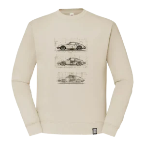 retro duks porsche blueprint