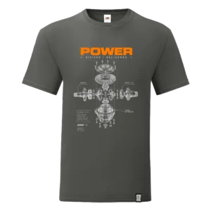 Differential POWER Premium majica sa tehničkom ilustracijom diferencijala